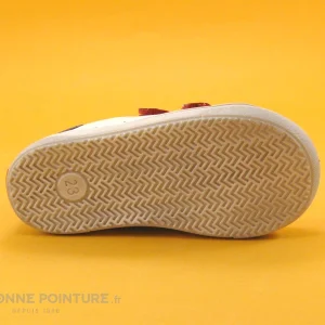 Remise ✔️ Bébé Bopy RAMDAM Blanc Rouge – Basket Mode BEBE 2 Velcros 😉 prix de gros 21