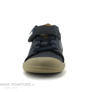 Meilleure affaire ⌛ Bébé Alma Planete FIBRINO Marine Camel – Chaussure Premiers Pas GARCON 🤩 économies garanties 10