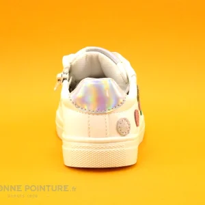 Boutique officielle Promo ❤️ Bébé Kouki By Bopy GUICHOU Blanc – Pois Multicolores – Baskets Fille 😀 12