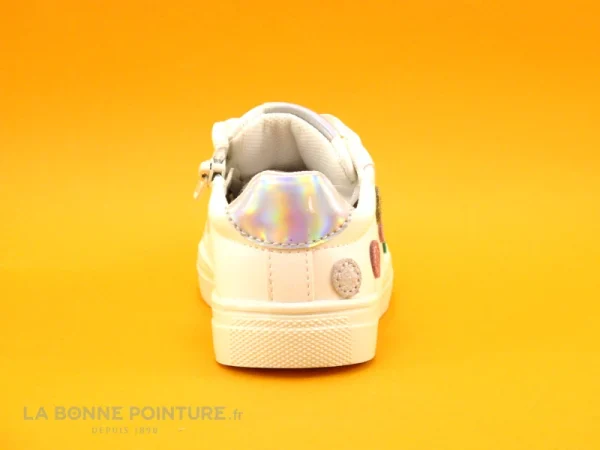 Boutique officielle Promo ❤️ Bébé Kouki By Bopy GUICHOU Blanc – Pois Multicolores – Baskets Fille 😀 4