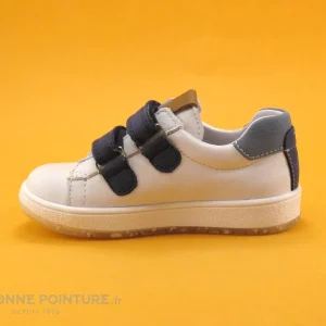 Vente flash 🔥 Bébé Bopy VELO Blanc Marine – Basket Ville GARCON – Brides Velcro 😀 outlet soldes 13