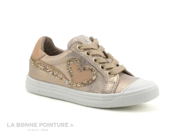 Acheter 🔥 Bébé Acebos 5994BA Rame – 👟 Sneakers Fille Rose Brillant – Zip Et Lacet 🔥 prix pas cher 1