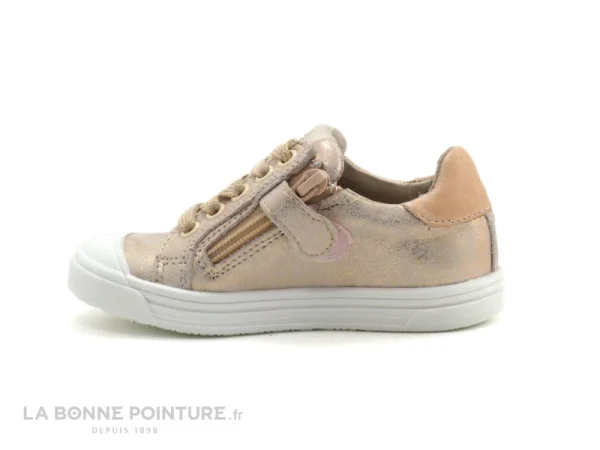 Acheter 🔥 Bébé Acebos 5994BA Rame – 👟 Sneakers Fille Rose Brillant – Zip Et Lacet 🔥 prix pas cher 4