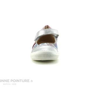 Promo 💯 Bébé MKids MELKI – MK 202D9EB – Ballerine Velcro Fille – Fleur – Metal 🎉 marque pas cher 11