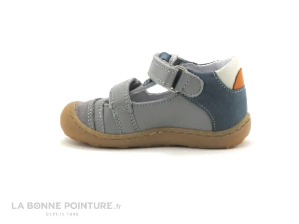 De super promotions disponibles Sortie 🎁 Bébé Bopy JET Gris – Orange – Chaussure Ouverte BEBE 😉 4