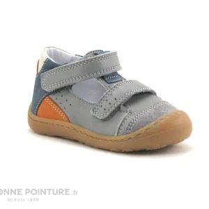 De super promotions disponibles Sortie 🎁 Bébé Bopy JET Gris – Orange – Chaussure Ouverte BEBE 😉 17