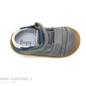 De super promotions disponibles Sortie 🎁 Bébé Bopy JET Gris – Orange – Chaussure Ouverte BEBE 😉 19