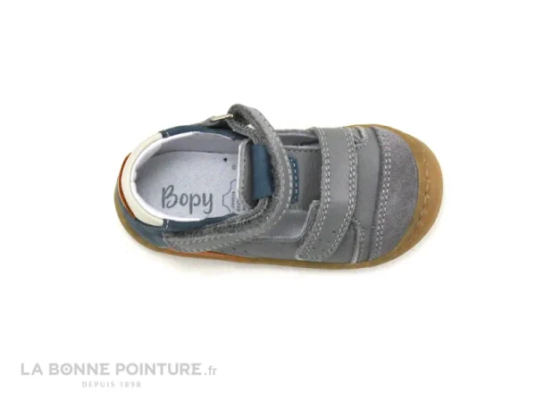 De super promotions disponibles Sortie 🎁 Bébé Bopy JET Gris – Orange – Chaussure Ouverte BEBE 😉 7