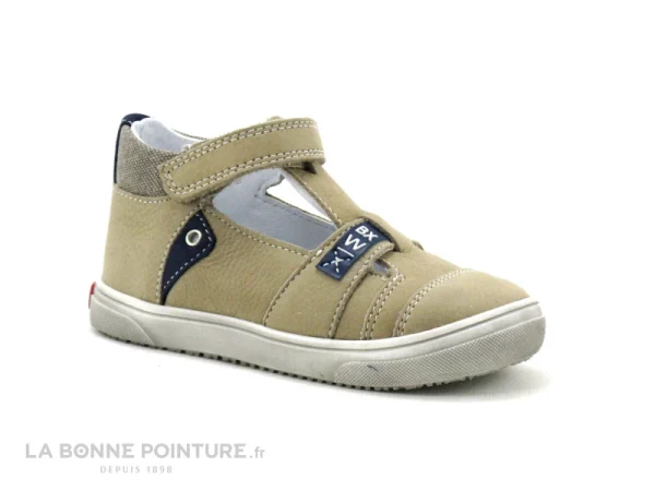 pas cher Coupon 🔔 Bébé Bopy RESTO Beige – Chaussure Ouverte Bebe Garcon – Velcro ⌛ 1