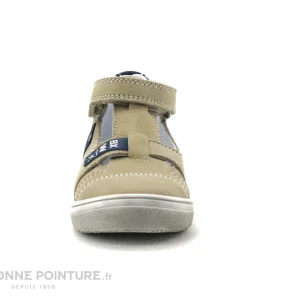 pas cher Coupon 🔔 Bébé Bopy RESTO Beige – Chaussure Ouverte Bebe Garcon – Velcro ⌛ 11