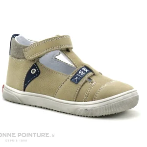 pas cher Coupon 🔔 Bébé Bopy RESTO Beige – Chaussure Ouverte Bebe Garcon – Velcro ⌛ 17