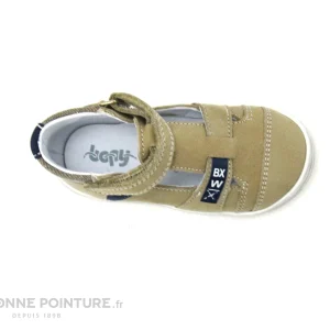 pas cher Coupon 🔔 Bébé Bopy RESTO Beige – Chaussure Ouverte Bebe Garcon – Velcro ⌛ 19