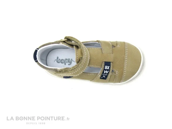 pas cher Coupon 🔔 Bébé Bopy RESTO Beige – Chaussure Ouverte Bebe Garcon – Velcro ⌛ 7