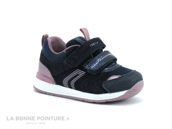 De gros 🧨 Bébé Geox RISHON B150LA Navy Pink – Basket A Scratch Premiers Pas Fille 👏 boutique en france 1