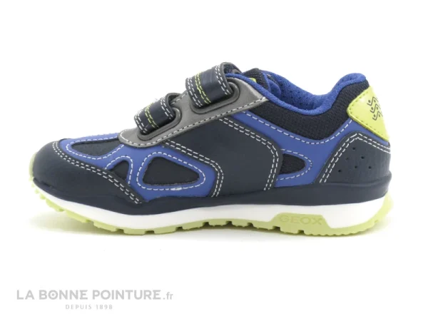 guranteed de qualité Offres ⭐ Bébé Geox PAVEL J8415A Navy Lime – 3 Velcros – Basket GARCON 🧨 4