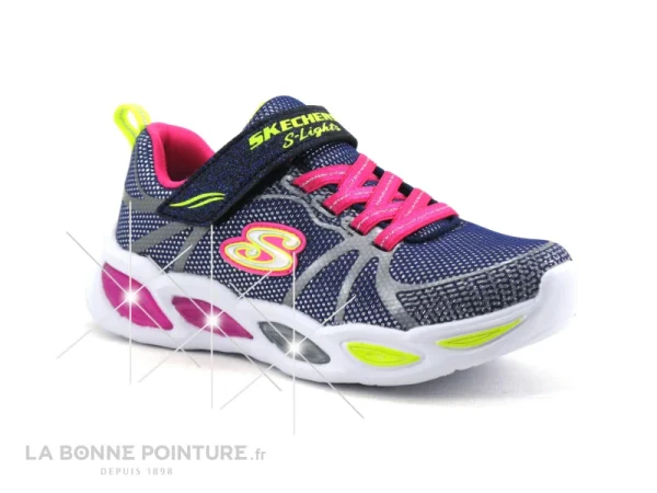 Grosses soldes 👏 Bébé Skechers Lights Shimmer Beams Sporty Glow 302042N – Basket Fille 😉 achat pas cher 1