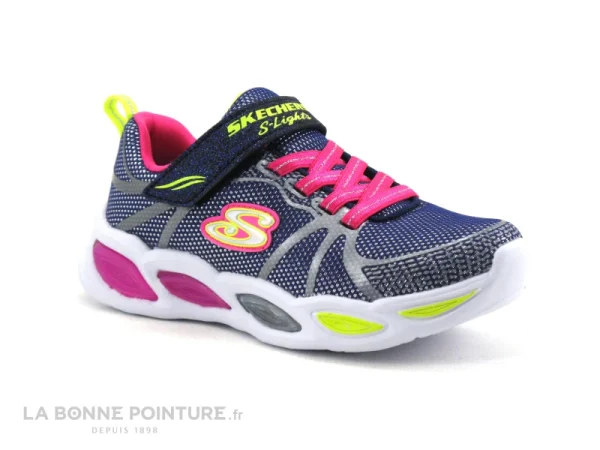 Grosses soldes 👏 Bébé Skechers Lights Shimmer Beams Sporty Glow 302042N – Basket Fille 😉 achat pas cher 6