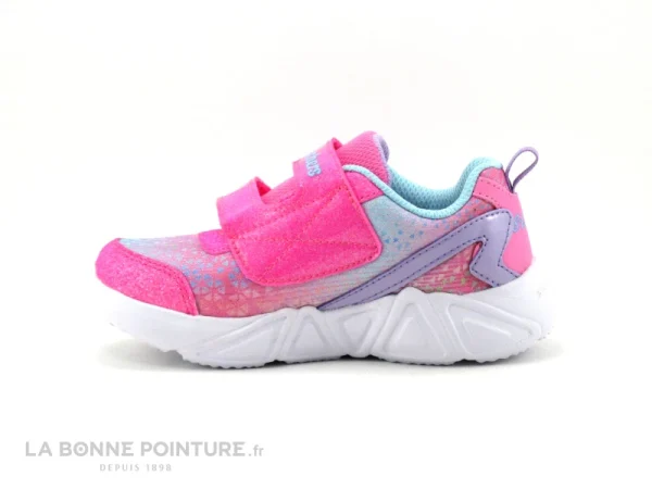 outlet soldes Bon marché 😀 Bébé Skechers TRI-BRIGHTS LIL GLEAM – 302654N – Basket Fille Rose 🌟 4