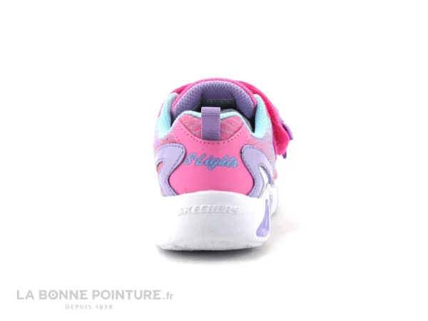 outlet soldes Bon marché 😀 Bébé Skechers TRI-BRIGHTS LIL GLEAM – 302654N – Basket Fille Rose 🌟 5