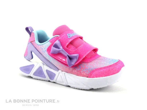 outlet soldes Bon marché 😀 Bébé Skechers TRI-BRIGHTS LIL GLEAM – 302654N – Basket Fille Rose 🌟 6