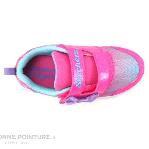 outlet soldes Bon marché 😀 Bébé Skechers TRI-BRIGHTS LIL GLEAM – 302654N – Basket Fille Rose 🌟 19