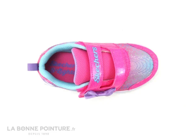 outlet soldes Bon marché 😀 Bébé Skechers TRI-BRIGHTS LIL GLEAM – 302654N – Basket Fille Rose 🌟 7