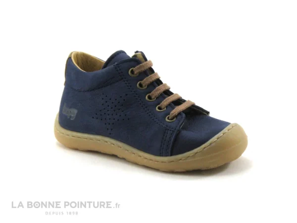 Budget 🔥 Bébé Bopy JULIEN Marine – Basket BEBE Cuir Bleu Marine 🤩 soldes ligne 1