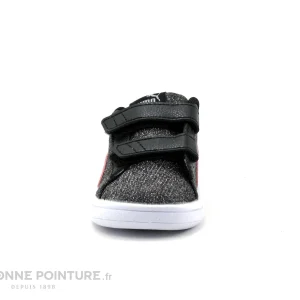 Nouvelle Collection Vente flash ❤️ Bébé Puma SMASH Glitz – Noir – Paillettes – Rose – Basket Fille – Scratches 🔔 11