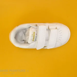 Pas Cher soldes France Les meilleures critiques de ⭐ Bébé Diadora GAME P TD Girl White Gold – Basket Velcro Fille – Blanc Et Or 😀 19