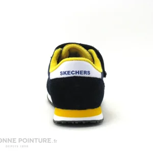 Tout neuf 😀 Bébé Skechers BOYS Retro Sneak GORVOX – Bleu Marine – Jaune – Basket 😉 Nouveau 15