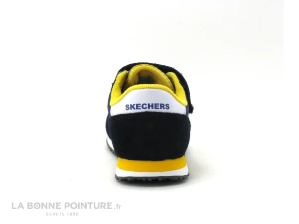 Tout neuf 😀 Bébé Skechers BOYS Retro Sneak GORVOX – Bleu Marine – Jaune – Basket 😉 Nouveau 5