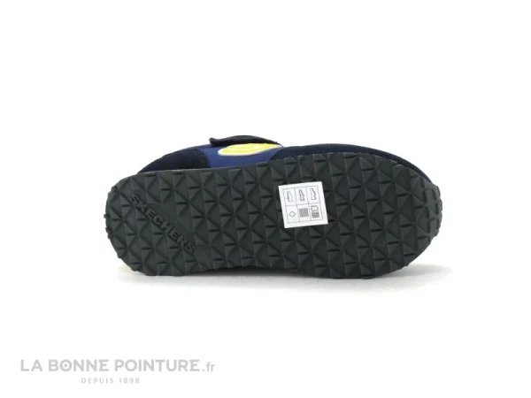 Tout neuf 😀 Bébé Skechers BOYS Retro Sneak GORVOX – Bleu Marine – Jaune – Basket 😉 Nouveau 8