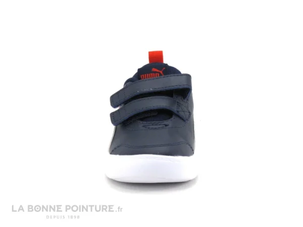 Remise ⌛ Bébé Puma COURTFLEX Bleu Marine – Basket Enfant Avec Scratches 👍 bas prix 3