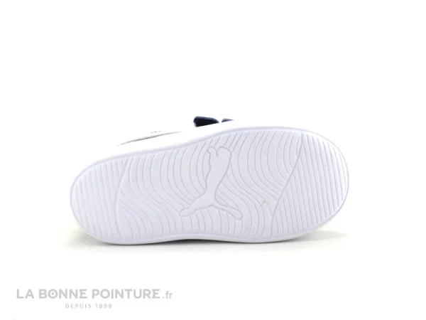 Remise ⌛ Bébé Puma COURTFLEX Bleu Marine – Basket Enfant Avec Scratches 👍 bas prix 8