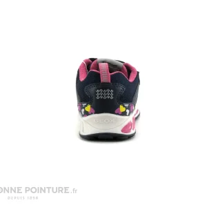 Top ventes Tout neuf 😀 Enfant Geox SHUTTLE J8206D – Bleu Rose – Pokemon – Basket LED Fille 😉 15