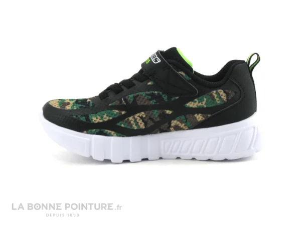 Vente flash ✨ Enfant Skechers Lights Flex Glow Rondler Camouflage – Basket 🔥 marque pas cher 4