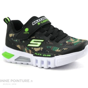 Vente flash ✨ Enfant Skechers Lights Flex Glow Rondler Camouflage – Basket 🔥 marque pas cher 17