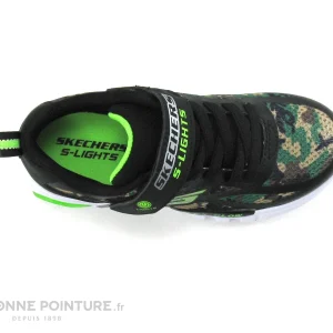 Vente flash ✨ Enfant Skechers Lights Flex Glow Rondler Camouflage – Basket 🔥 marque pas cher 19