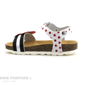 Tout neuf 🛒 Enfant Sonia C BIA – Rayures Pois Fleur – Rouge Noir Blanc – 🩴 Sandale Fille 😉 De super promotions disponibles 8