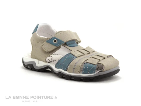 excellente qualité Tout neuf 😍 Enfant Bopy EPAUL Beige – Bleu Ciel – 🩴 Sandale GARCON Avec Velcro 👍 1