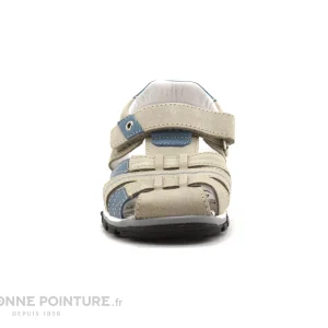 excellente qualité Tout neuf 😍 Enfant Bopy EPAUL Beige – Bleu Ciel – 🩴 Sandale GARCON Avec Velcro 👍 11