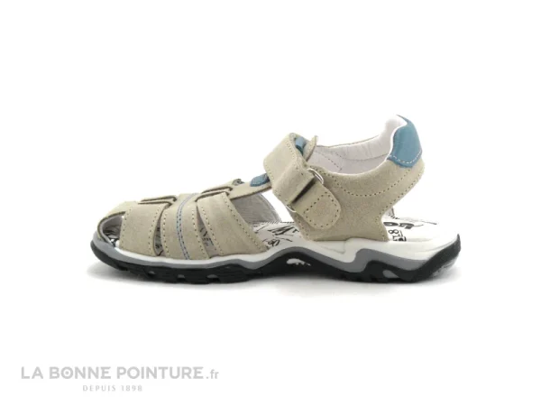 excellente qualité Tout neuf 😍 Enfant Bopy EPAUL Beige – Bleu Ciel – 🩴 Sandale GARCON Avec Velcro 👍 4