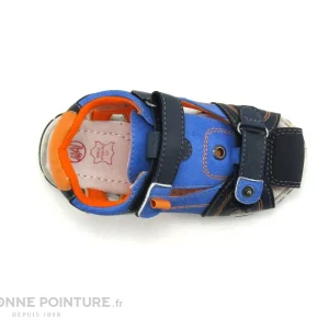 Offres 🔔 NA! Bébé NA – AMENOS – Marine Bleu Orange – 🩴 Sandale Velcro GARCON 🌟 magasin solde 10