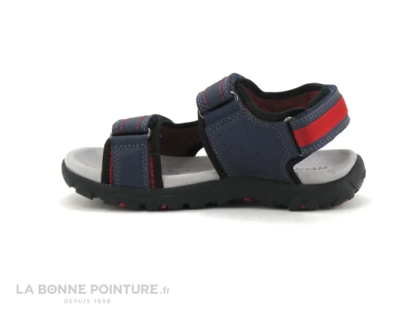 destockage Nouveau 🥰 Enfant Geox J0224A 🩴 Sandale STRADA – Navy Red – GARCON ✨ 4