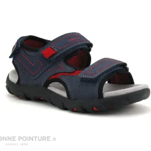 destockage Nouveau 🥰 Enfant Geox J0224A 🩴 Sandale STRADA – Navy Red – GARCON ✨ 17