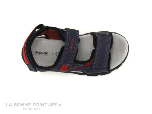 destockage Nouveau 🥰 Enfant Geox J0224A 🩴 Sandale STRADA – Navy Red – GARCON ✨ 7