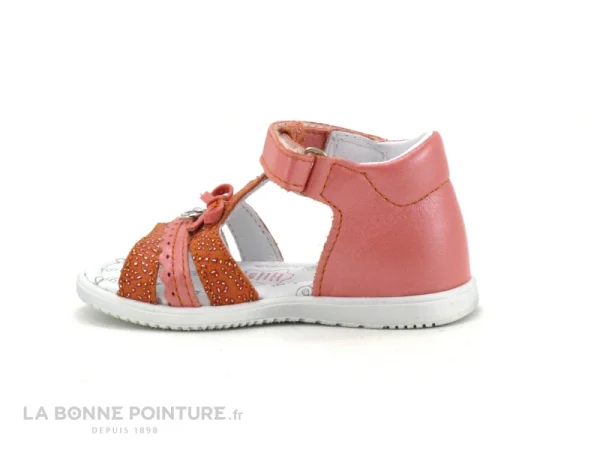 Budget ❤️ Bébé Bopy RAYA Corail – Nu-pieds BEBE Fille – Velcro 👏 à prix d'occasion 3