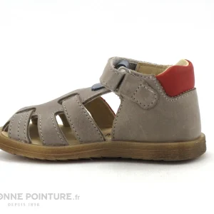 Grosses soldes 🧨 Bébé Bellamy DONJON Taupe Bleu Rouge – 275002 – 🩴 Sandale BEBE GARCON 🧨 soldes en ligne 13