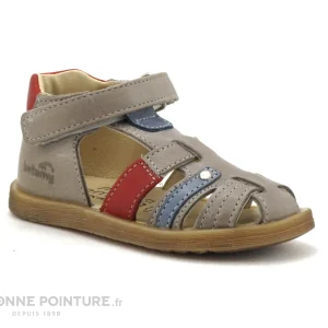 Grosses soldes 🧨 Bébé Bellamy DONJON Taupe Bleu Rouge – 275002 – 🩴 Sandale BEBE GARCON 🧨 soldes en ligne 17