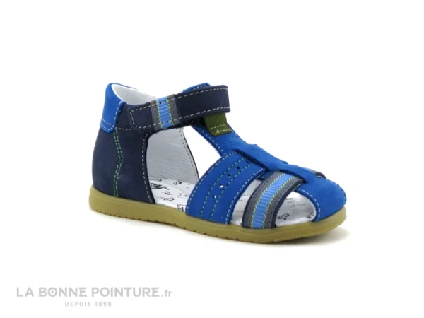 vente luxe pas cher Remise ⭐ Bébé Bopy RODRIGO Bleu Turquoise – Bleu Marine – 🩴 Sandale GARCON 🎁 1